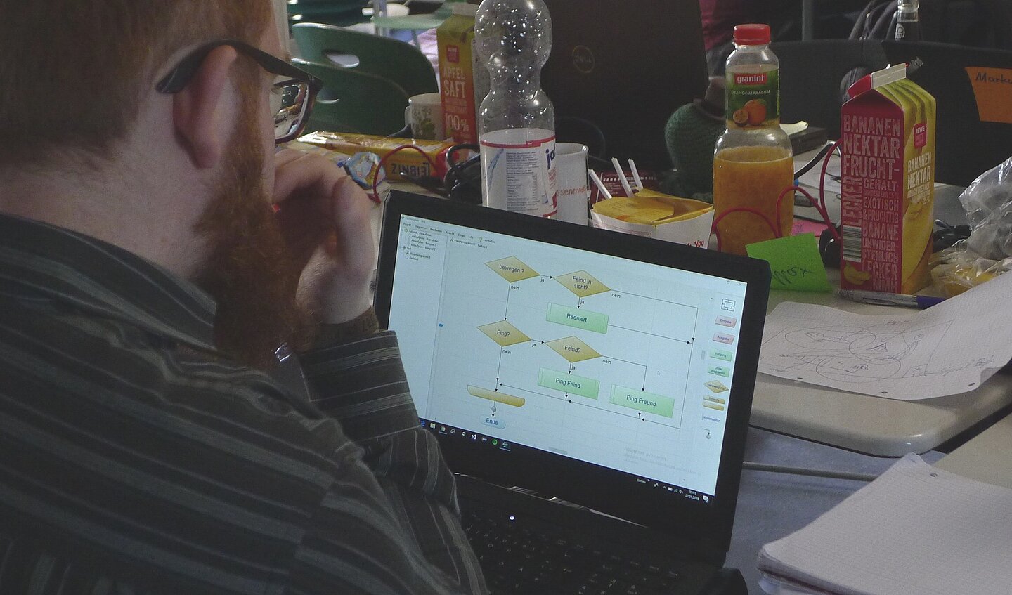Rauchende Köpfe und Nervennahrung beim Leipzig Game Jam. (Hier ein Bild von 2018; Foto: Klaus Bastian/HTWK Leipzig) Rauchende Köpfe und Nervennahrung beim Leipzig Game Jam. (Hier ein Bild von 2018; Foto: Klaus Bastian/HTWK Leipzig)