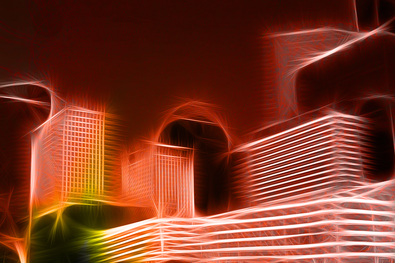 Grafik, Wärmebild einer Stadt