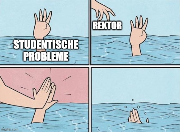 Resümee aus dem Gespräch mit dem Rektorat: Ändern wird sich wohl nichts.